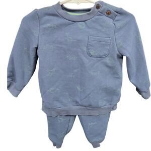 5/$25 Blue Dinosaur Sweatsuit - Aspen - 6-9mo